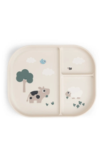 Done by Deer Foodie compartment plate Tiny farm Sand