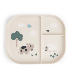Done by Deer Foodie compartment plate Tiny farm Sand