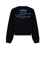 Nobell Kaila Furry Sweat with contrast cuffs Navy Blazer