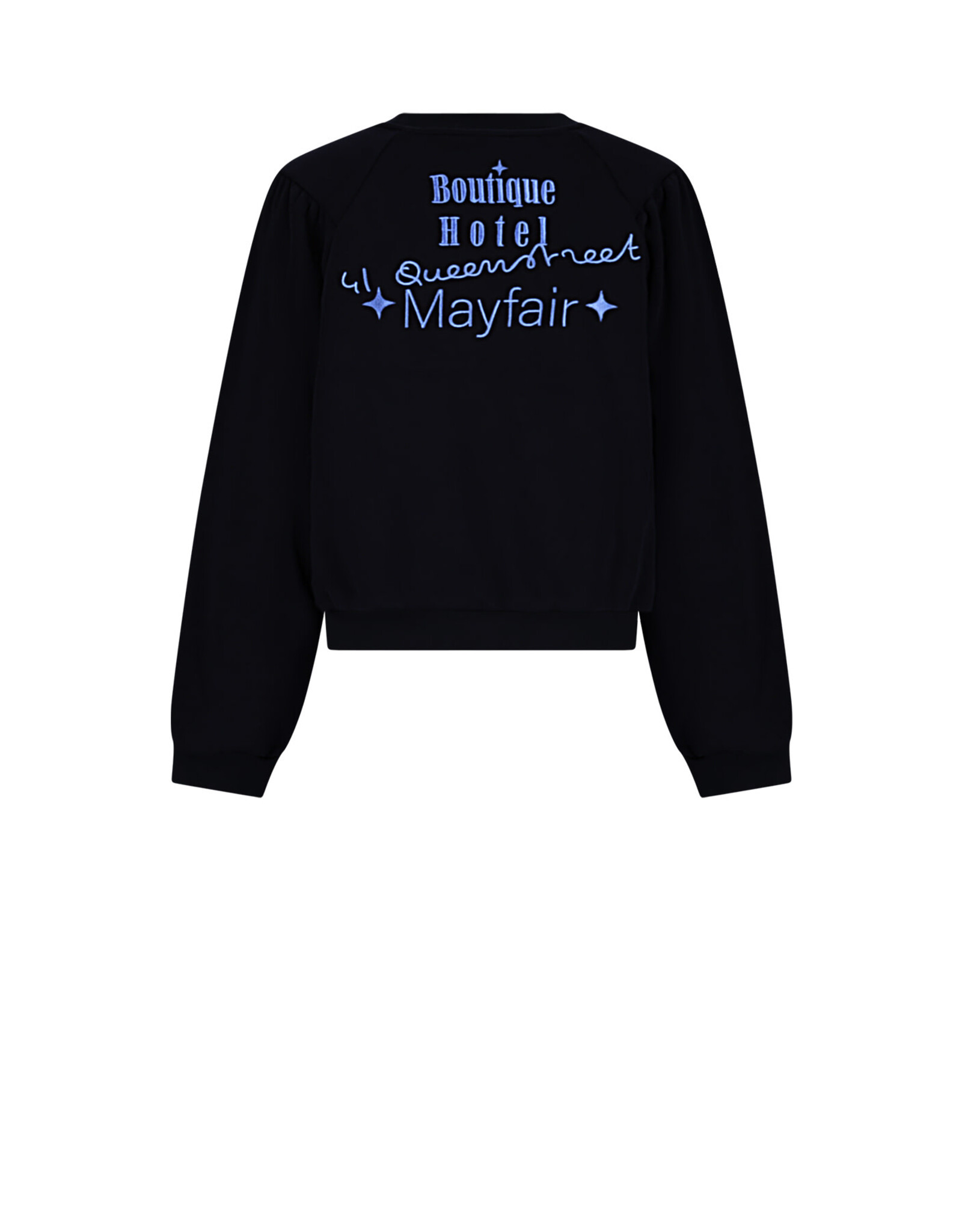 Nobell Kaila Furry Sweat with contrast cuffs Navy Blazer