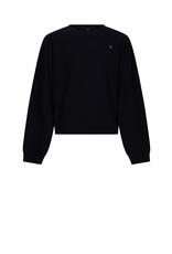 Nobell Kaila Furry Sweat with contrast cuffs Navy Blazer