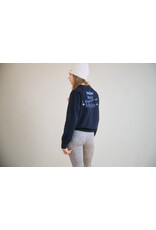 Nobell Kaila Furry Sweat with contrast cuffs Navy Blazer