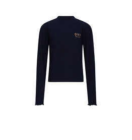 Nobell Krop Rib Jersey Essential Crop Top Navy Blazer