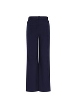 Nobell Salet Wide Leg Interlock Pants with belt Navy Blazer