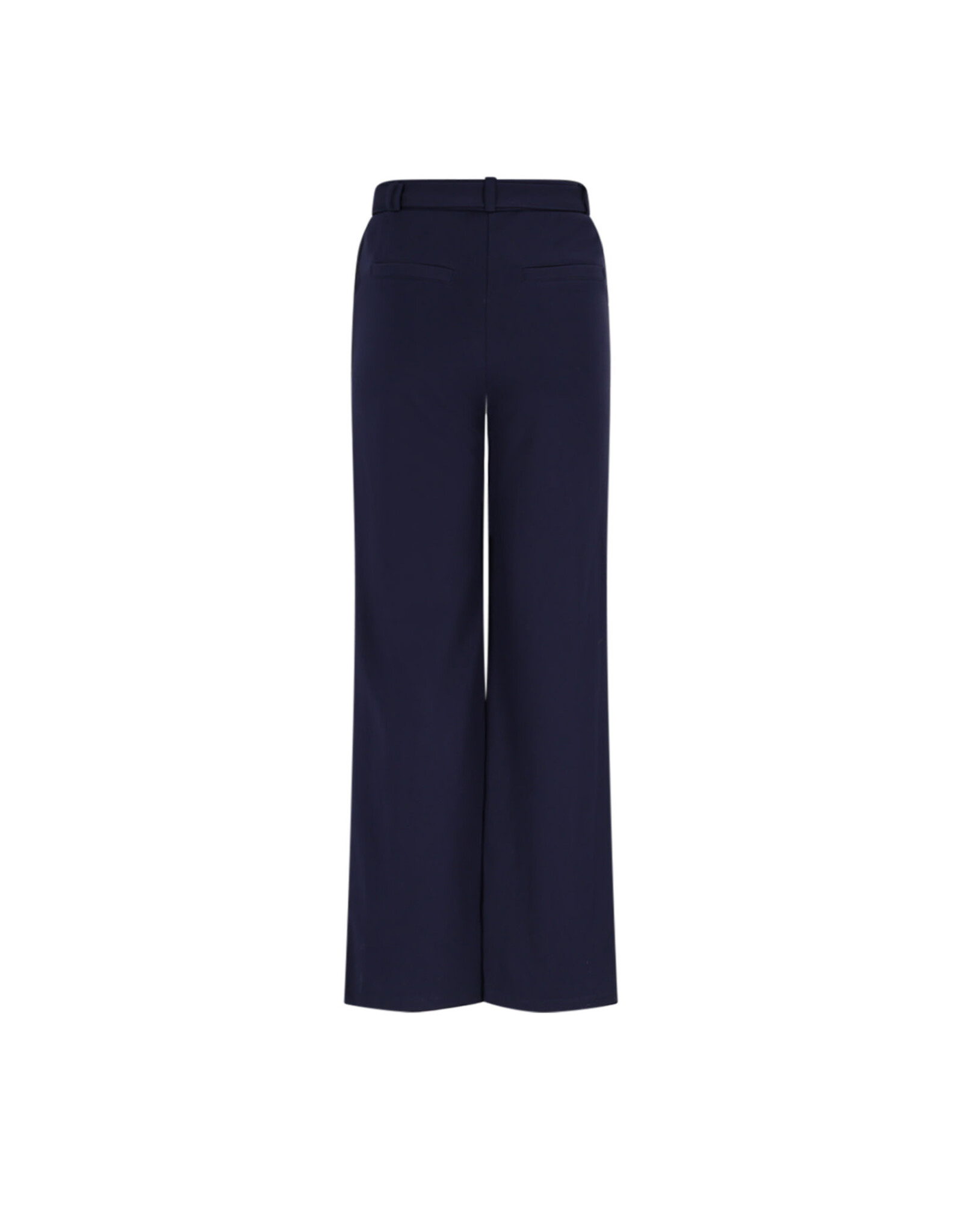 Nobell Salet Wide Leg Interlock Pants with belt Navy Blazer