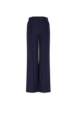 Nobell Salet Wide Leg Interlock Pants with belt Navy Blazer