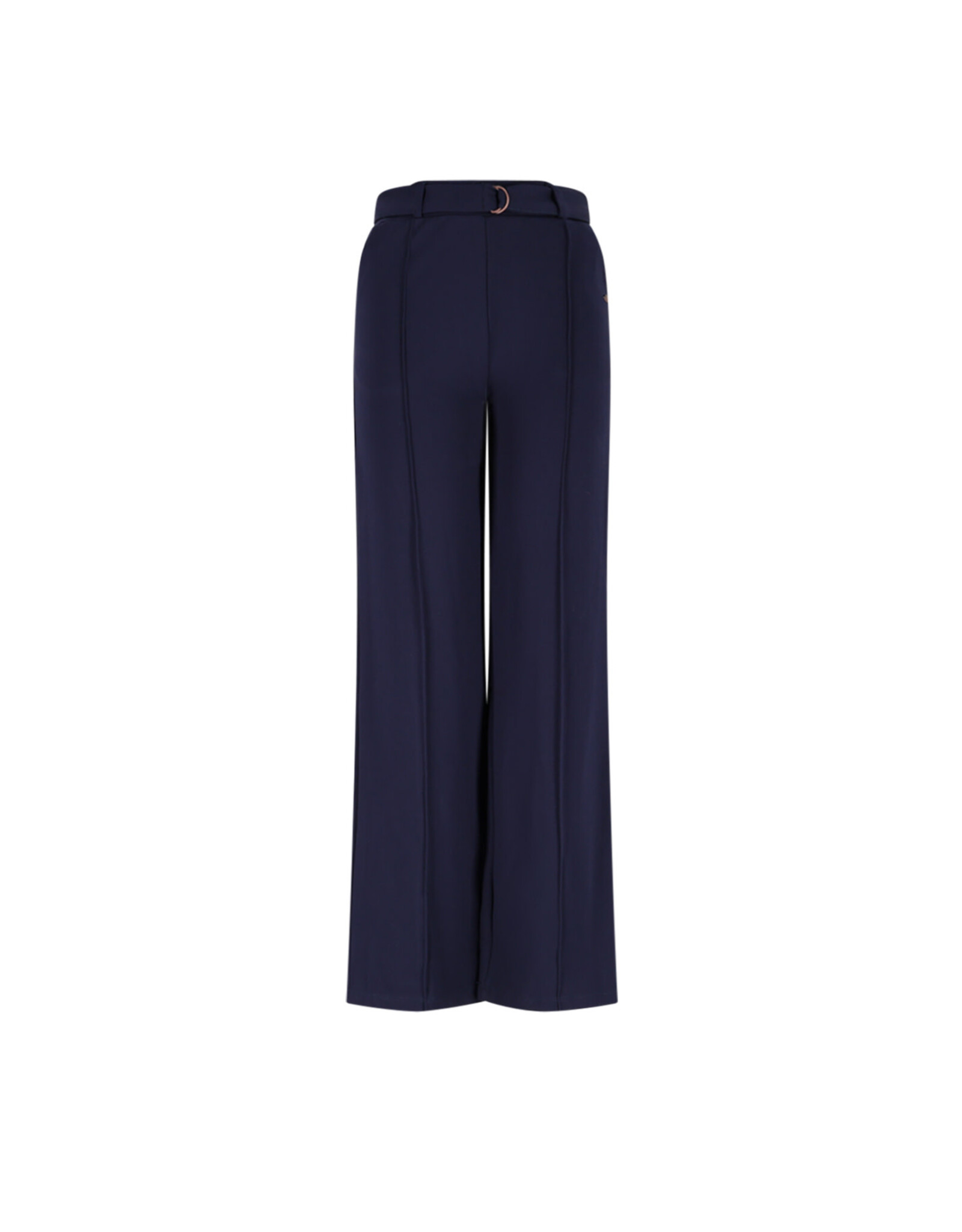 Nobell Salet Wide Leg Interlock Pants with belt Navy Blazer