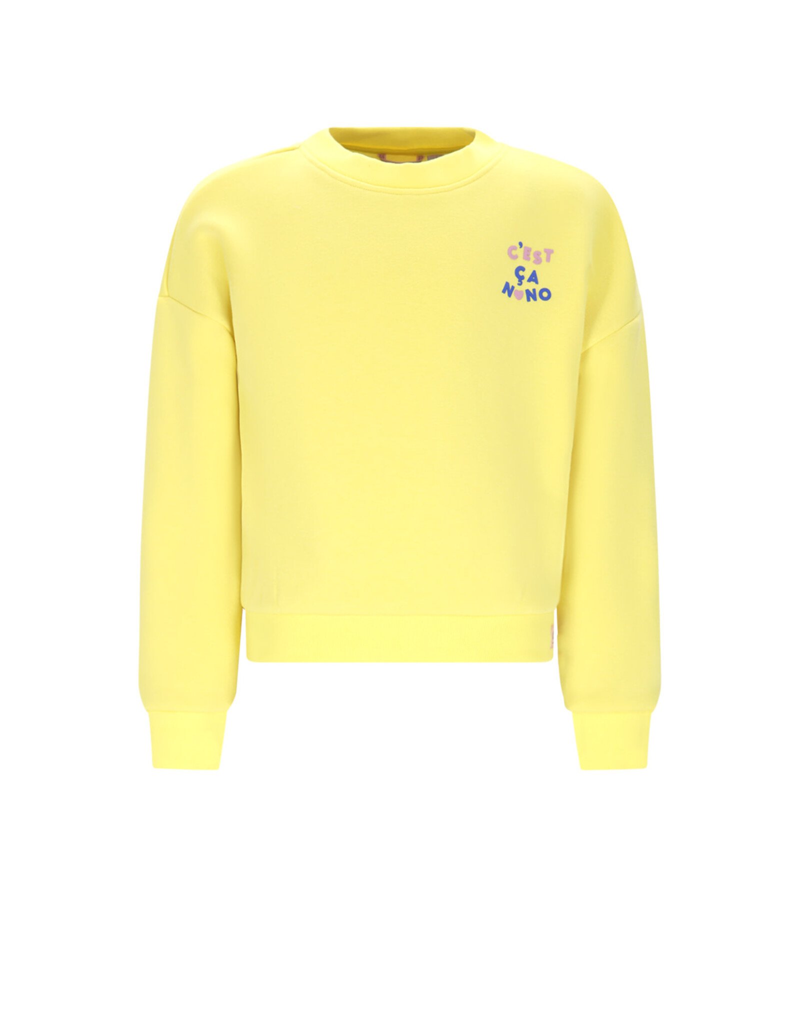 Nono Konono Furry Sweat with C'est La Vie artwork Light Lemon
