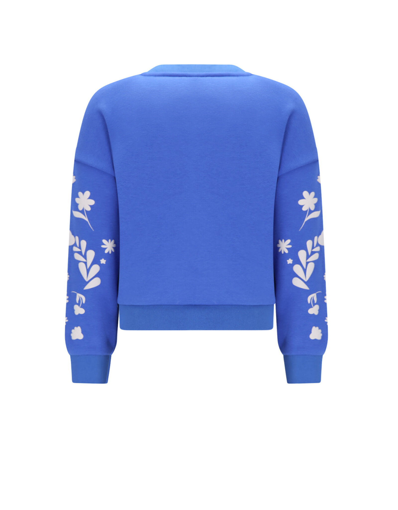 Nono Konono Furry Sweat with Sleeveprint Nautical Blue
