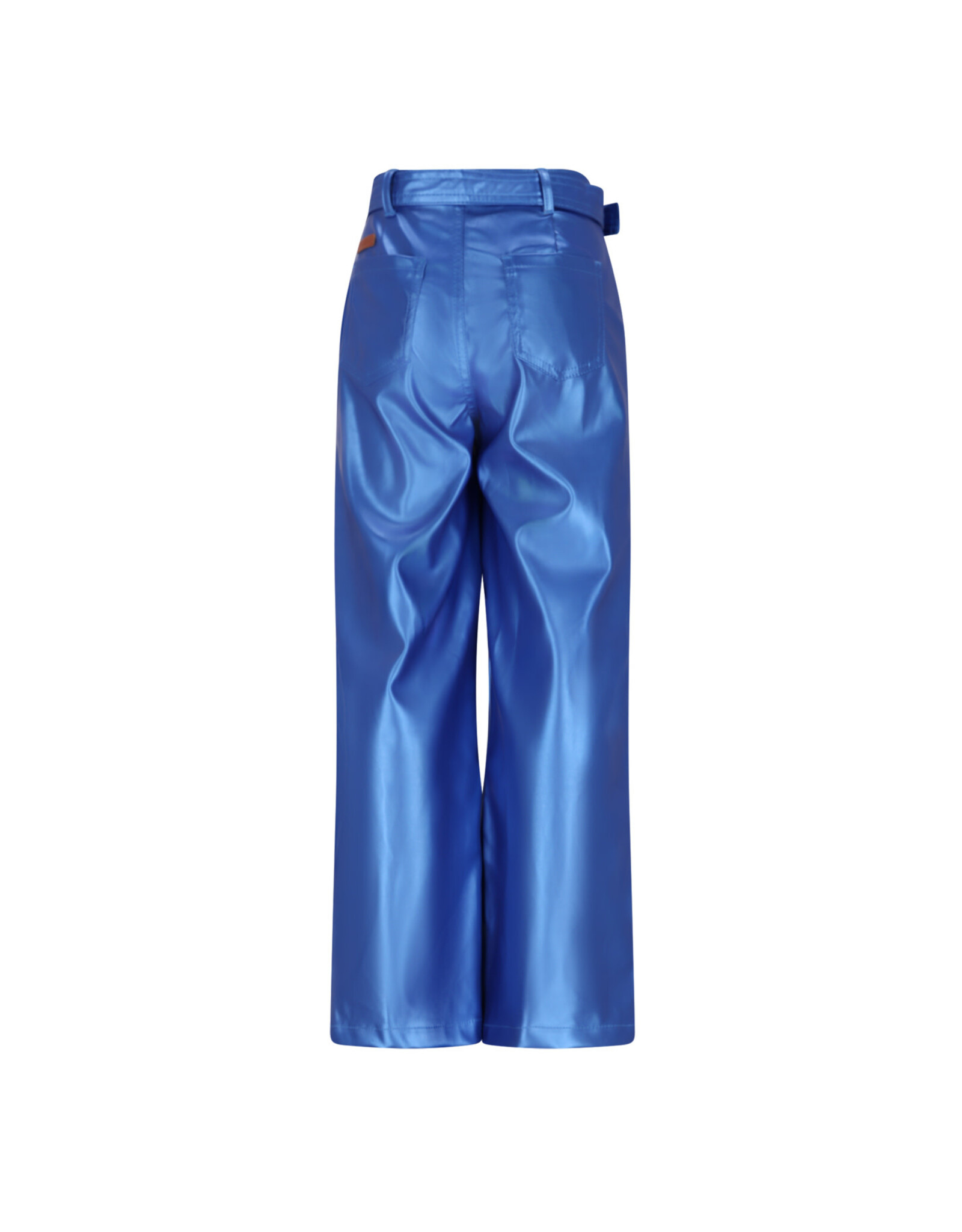 Nono Simona PU Fake Leather Wide leg Pants Nautical Blue