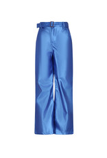 Nono Simona PU Fake Leather Wide leg Pants Nautical Blue
