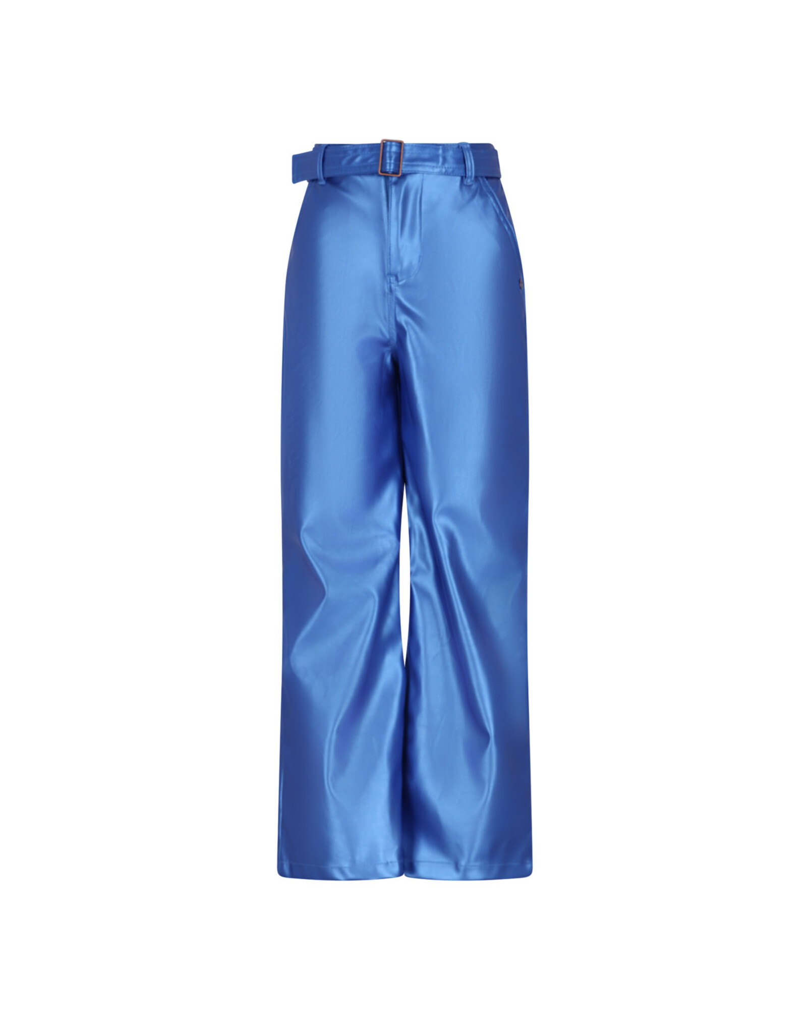 Nono Simona PU Fake Leather Wide leg Pants Nautical Blue