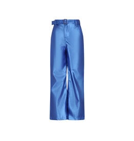Nono Simona PU Fake Leather Wide leg Pants Nautical Blue