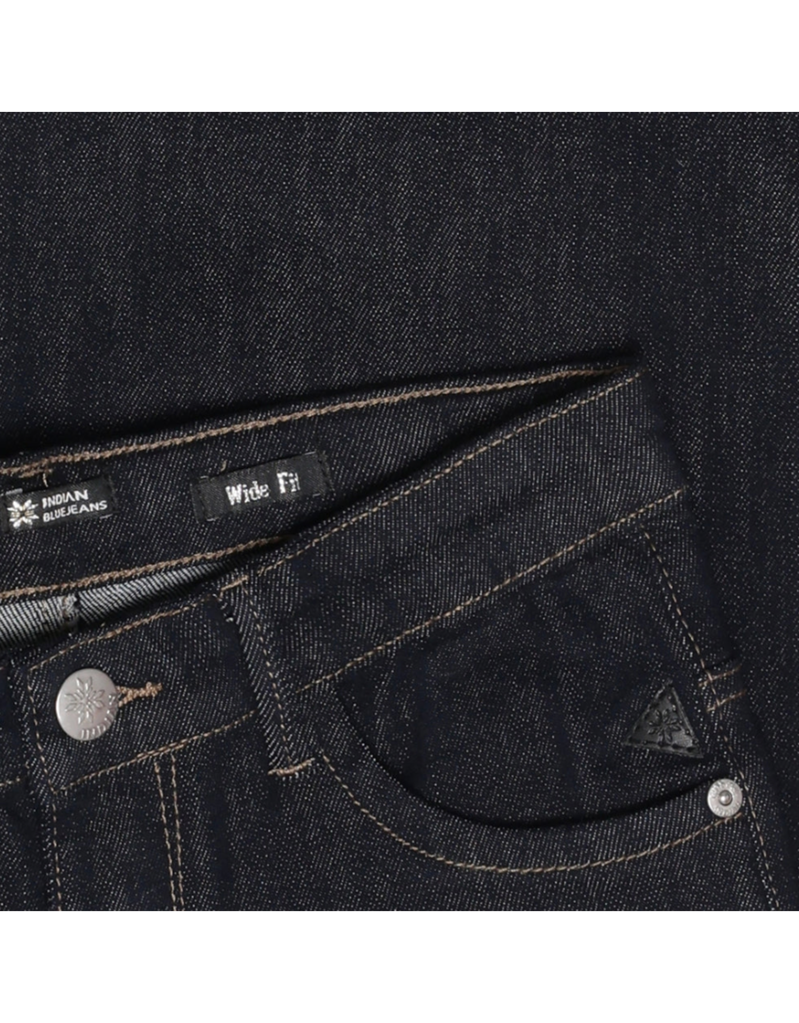 Indian Blue Jeans Wide Fit Dark Blue Dark Blue Denim