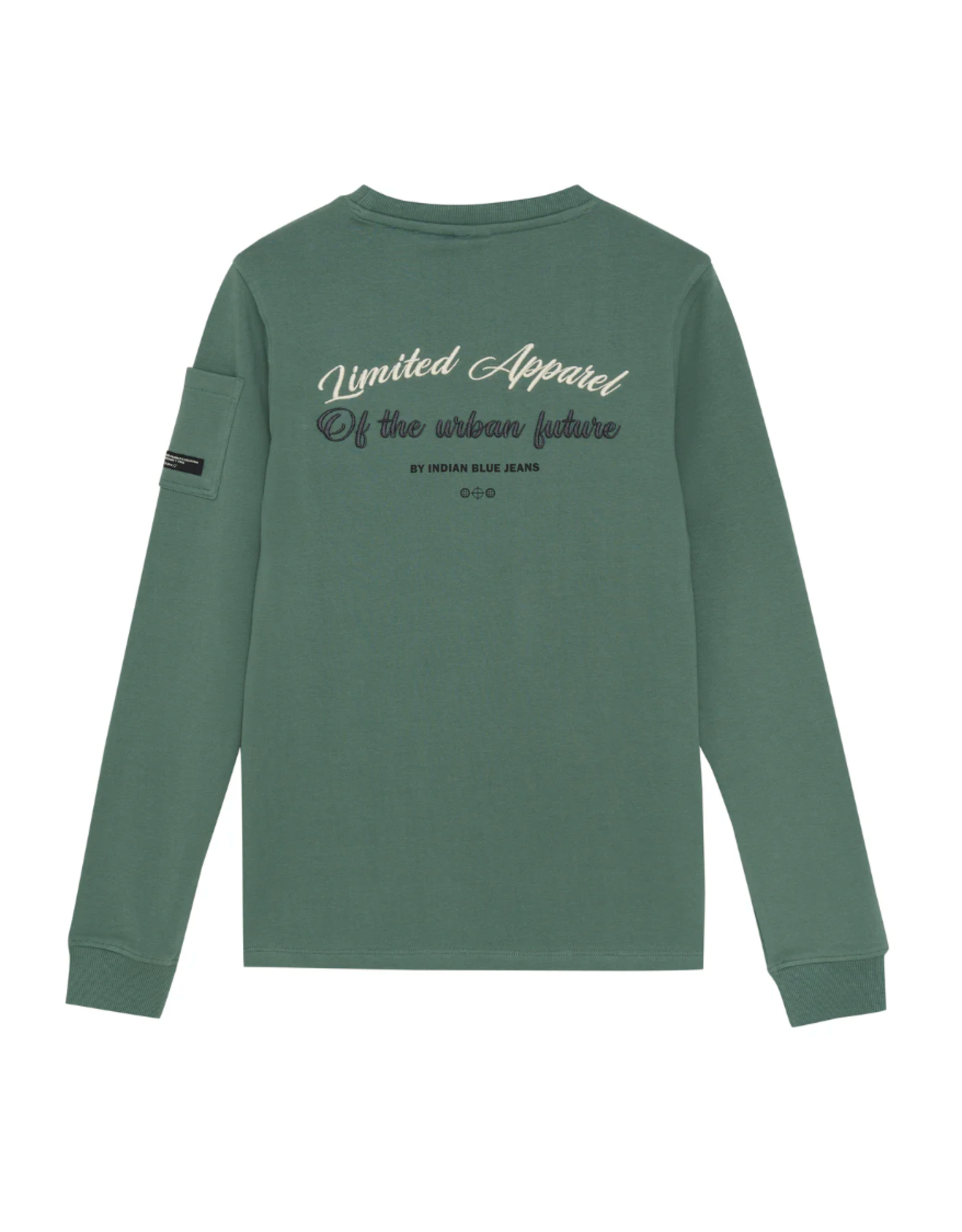 Indian Blue Jeans T-Shirt Longsleeve Backprint Dark Forest