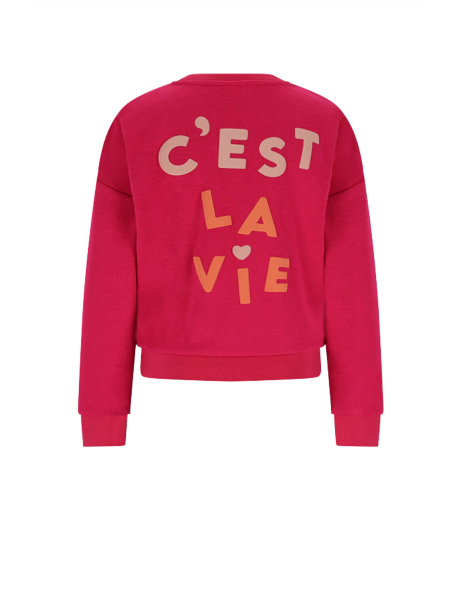 Nono Konono Furry Sweat with C'est La Vie artwork Cerise Pink