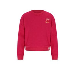 Nono Konono Furry Sweat with C'est La Vie artwork Cerise Pink