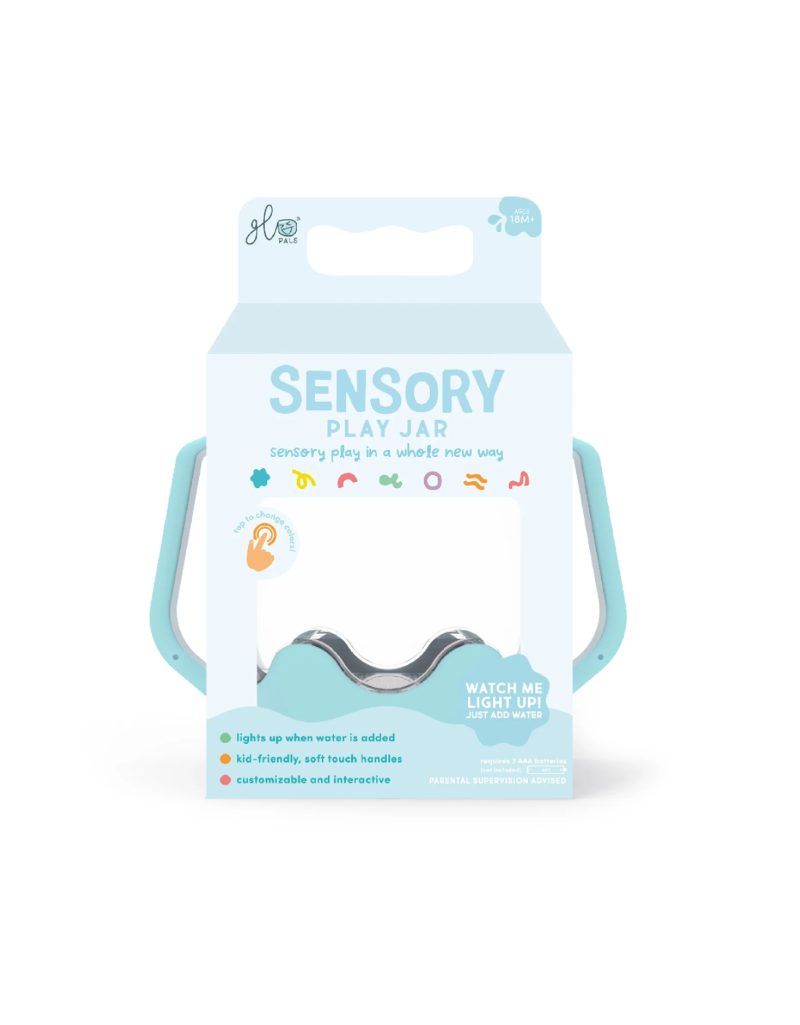 Glo pals Sensory play cup Frosty blue