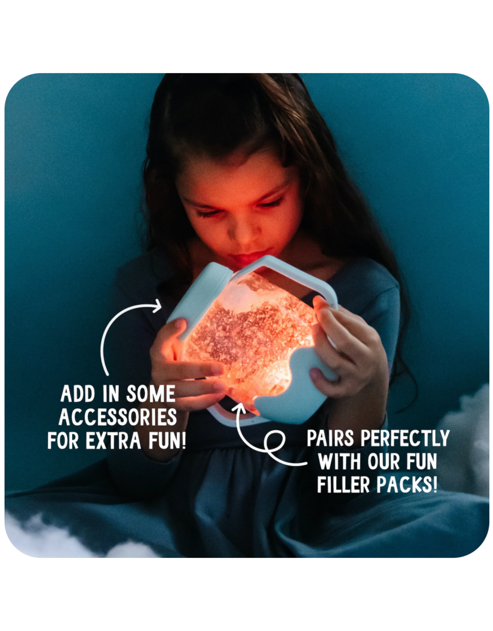 Glo pals Sensory play cup Frosty blue