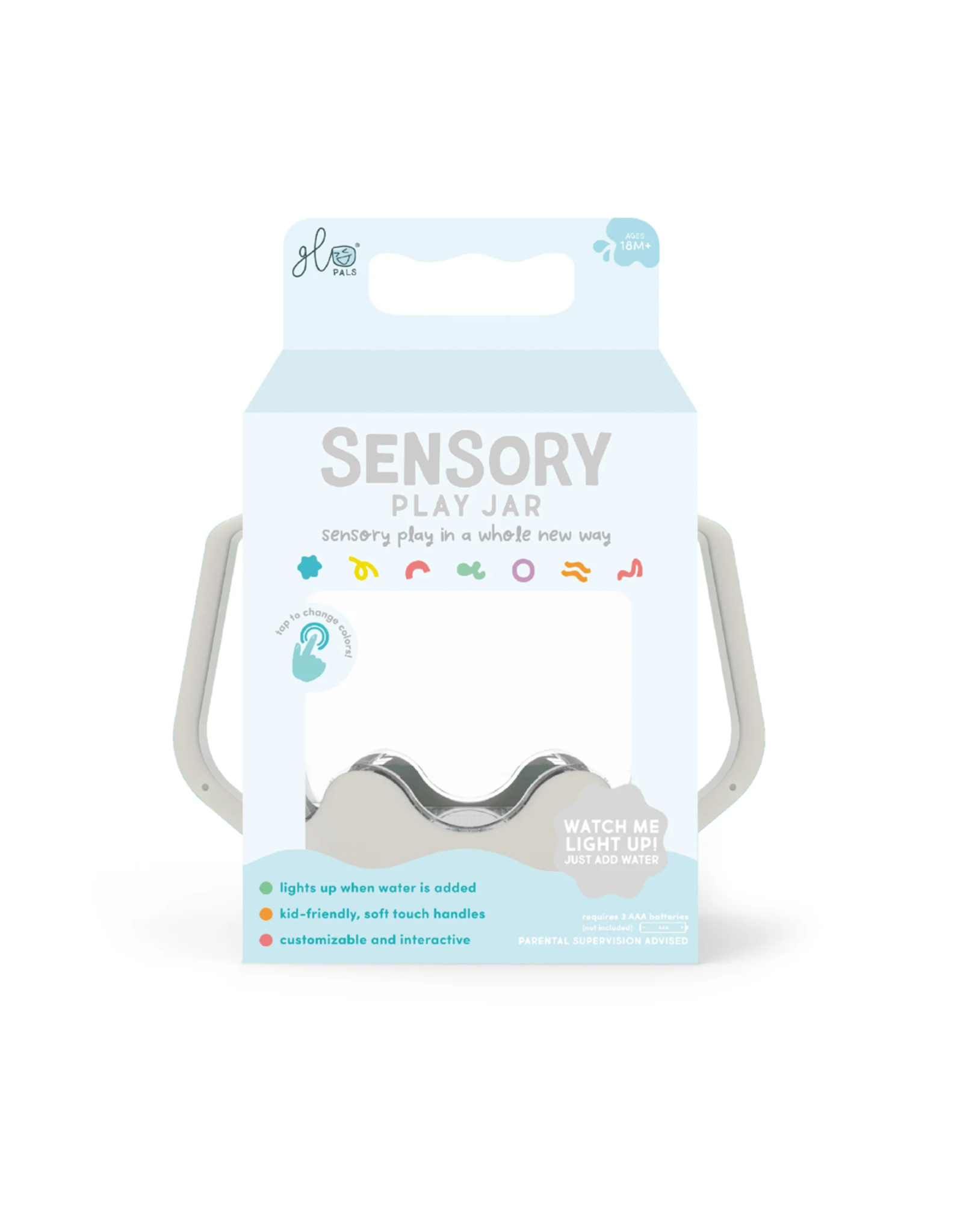 Glo pals Sensory play cup Cloud grey