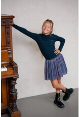 Like Flo Miley Flo girls dress with glitter skirt Navy