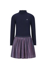 Like Flo Miley Flo girls dress with glitter skirt Navy