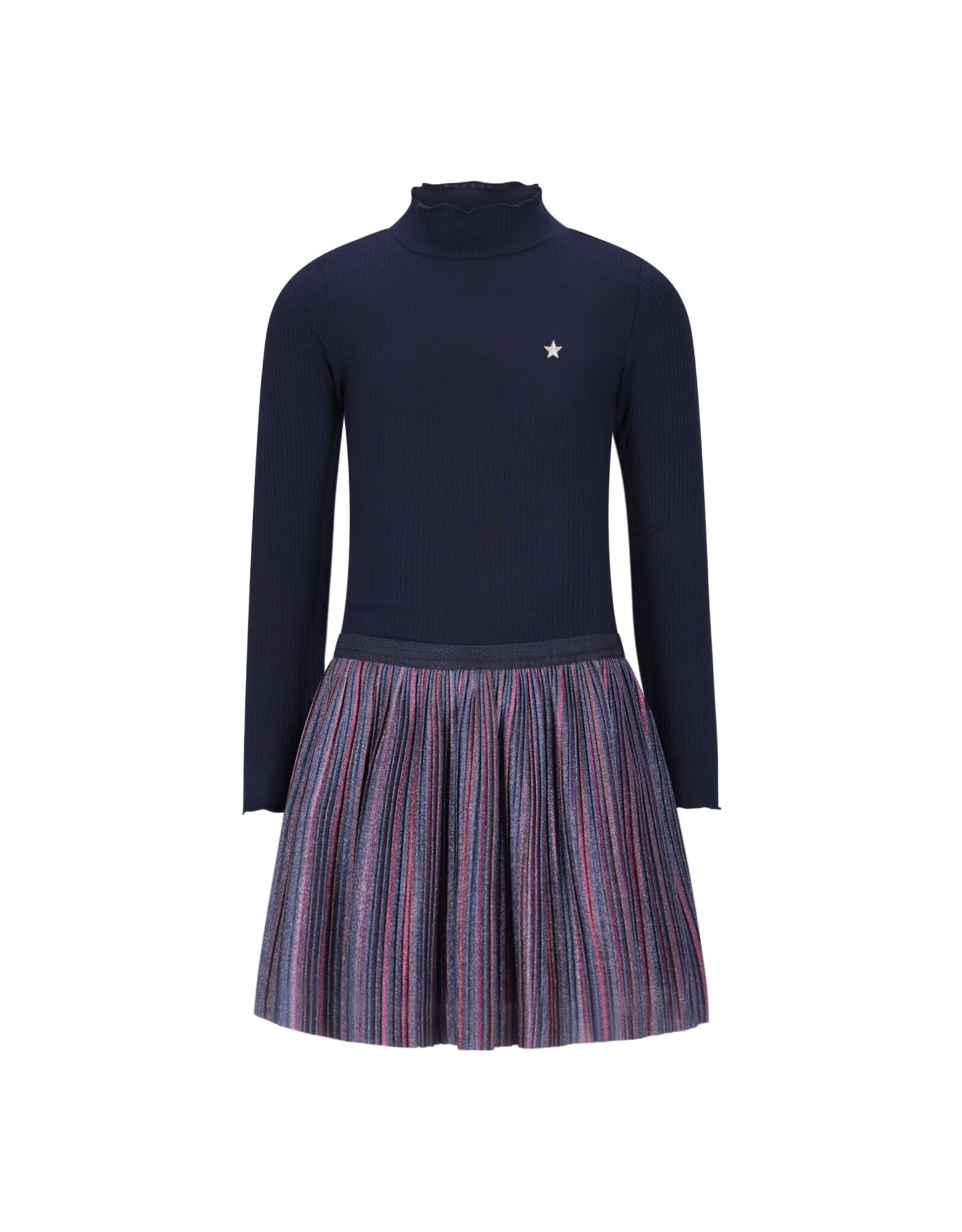 Like Flo Miley Flo girls dress with glitter skirt Navy