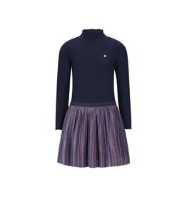 Like Flo Miley Flo girls dress with glitter skirt Navy