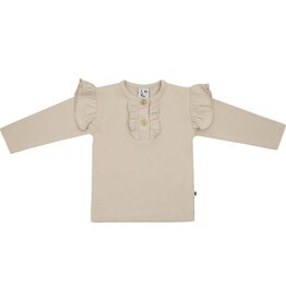 Klein Shirt Ruffle Oxford Tan Beige