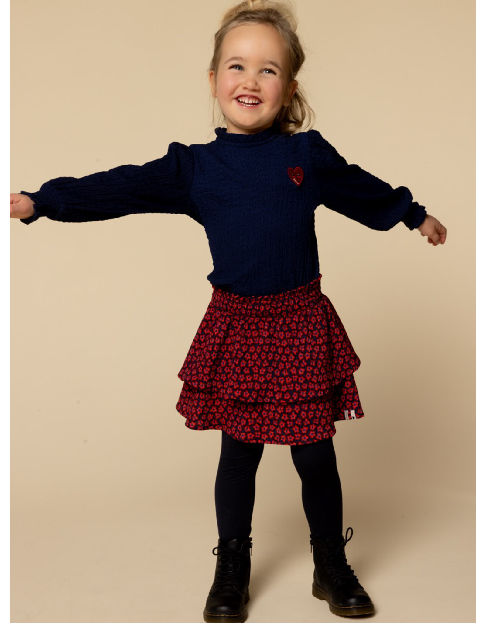 Little Looxs Little crinckle skirt Red flower