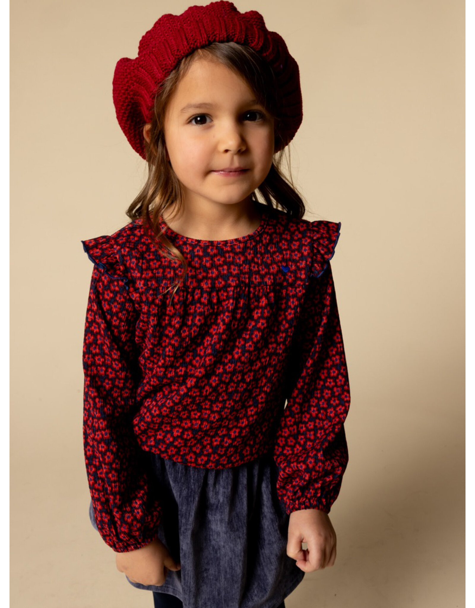 Little Looxs Little crinckle top Red flower