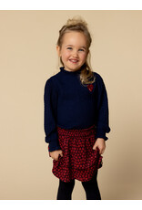 Little Looxs Little crinckle top with ruffles Dark blue