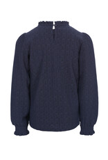 Little Looxs Little crinckle top with ruffles Dark blue