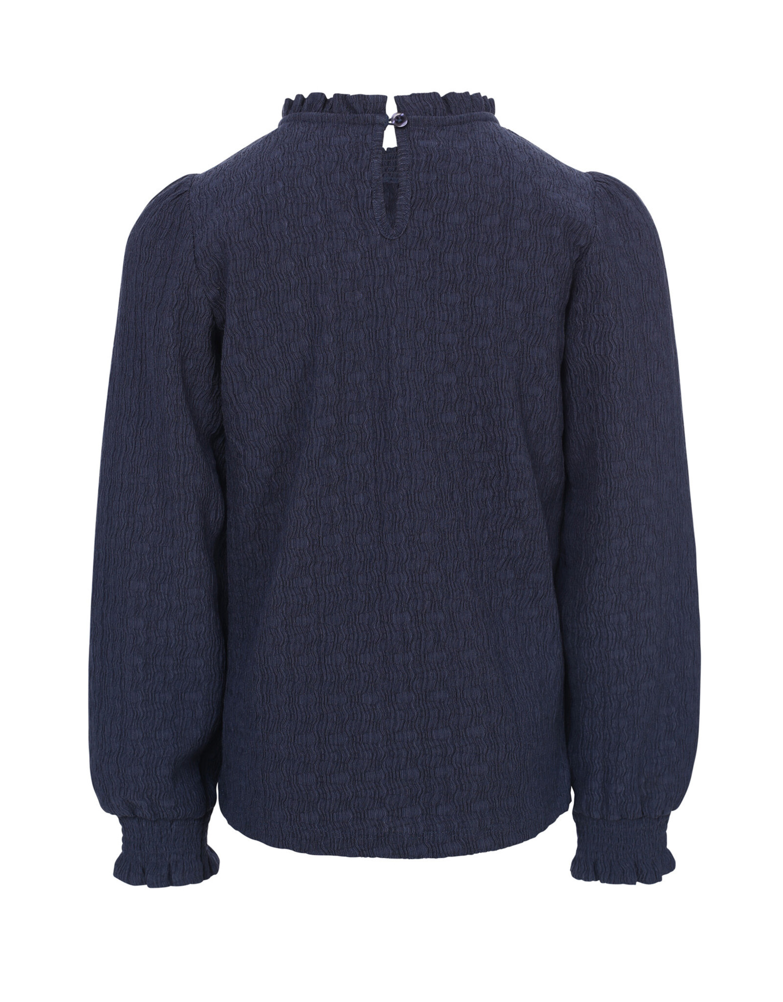 Little Looxs Little crinckle top with ruffles Dark blue