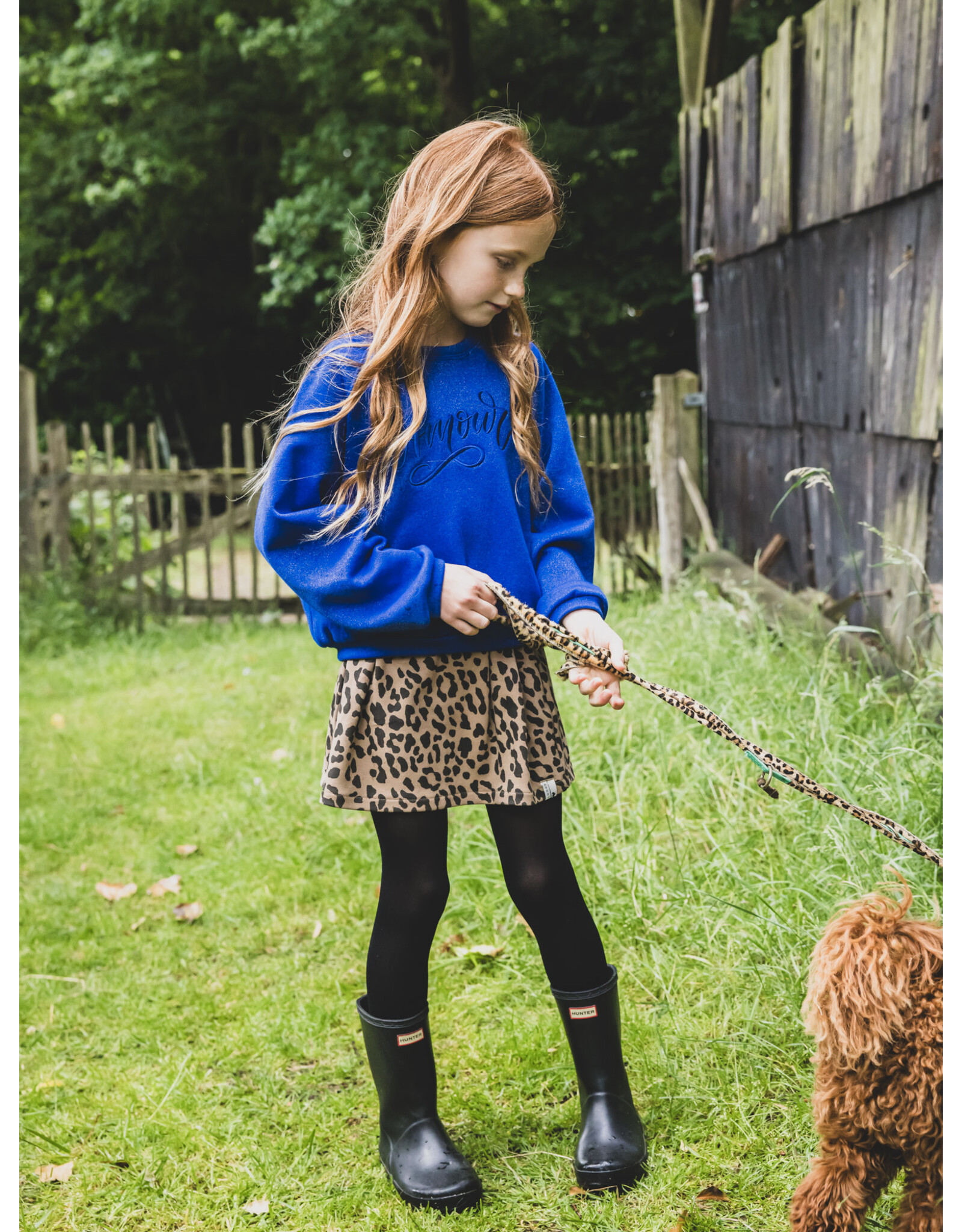 Little Looxs Little lurex sweater Kobalt blue W25