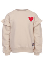 Little Looxs Little sweater with ruffles soft sand W25