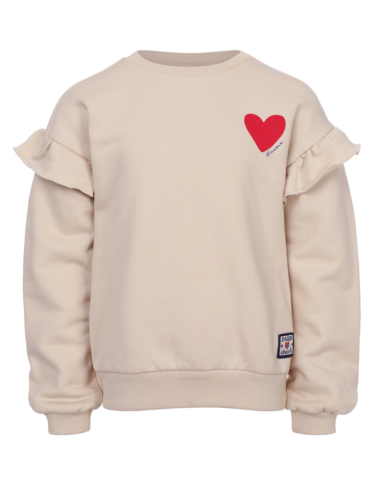 Little Looxs Little sweater with ruffles soft sand W25