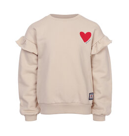 Little Looxs Little sweater with ruffles soft sand W25