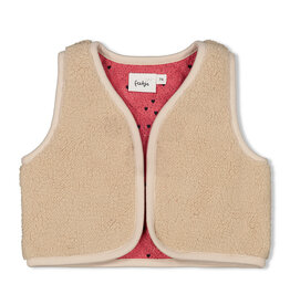 Feetje Teddy gilet - Queen of Hearts Offwhite