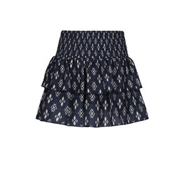 Nobell Nika Smocked layered skirt Navy blazer