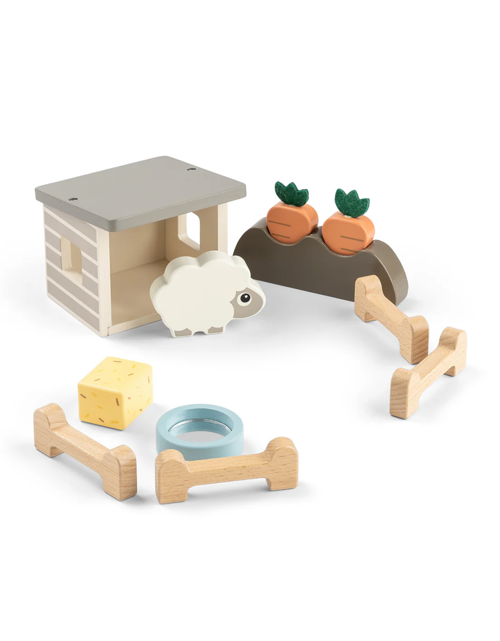 Done by Deer Tiny Farm play set Sheepy Colour mix