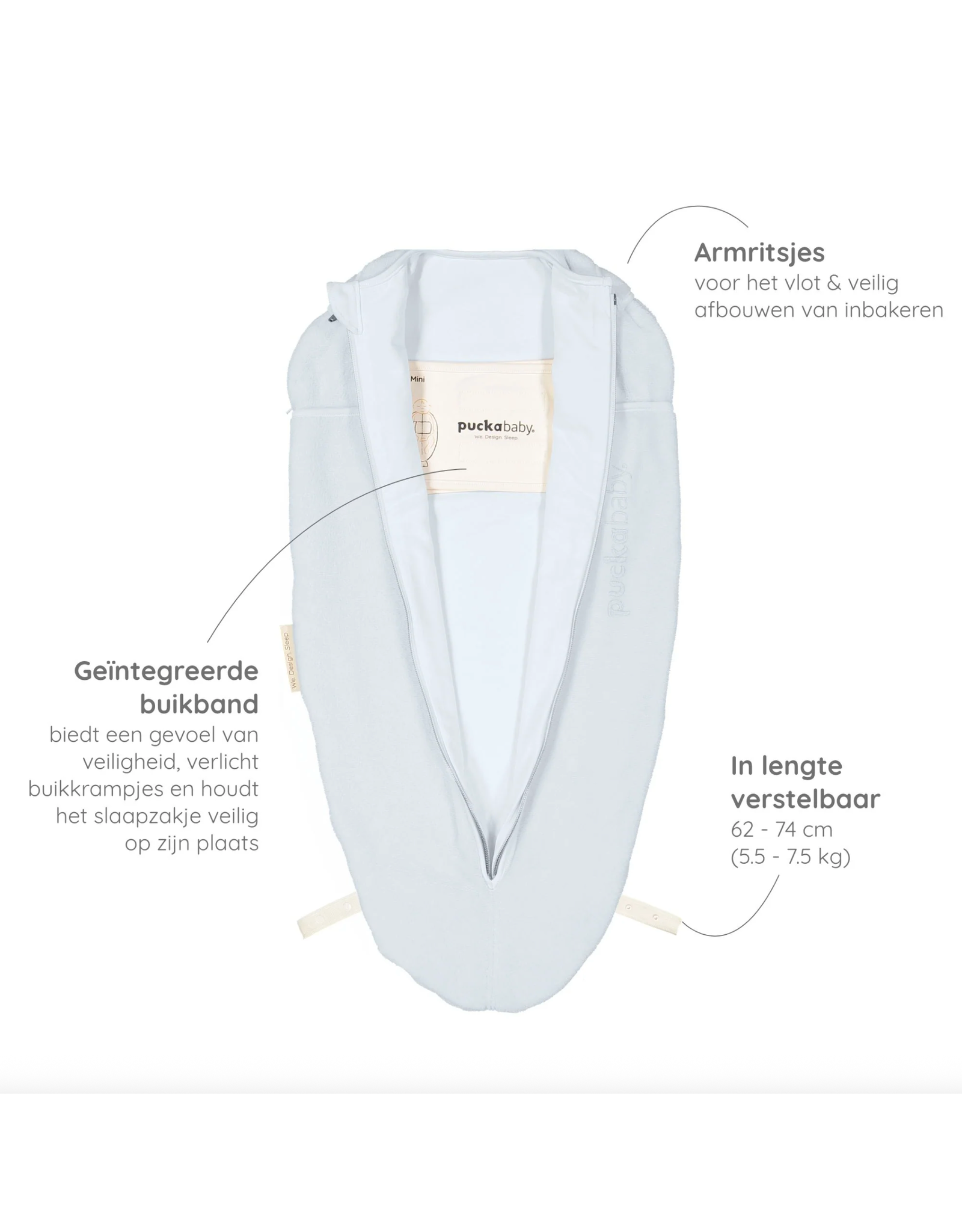 Puckababy Puckababy  Mini 3/6 m Teddy Sky winter