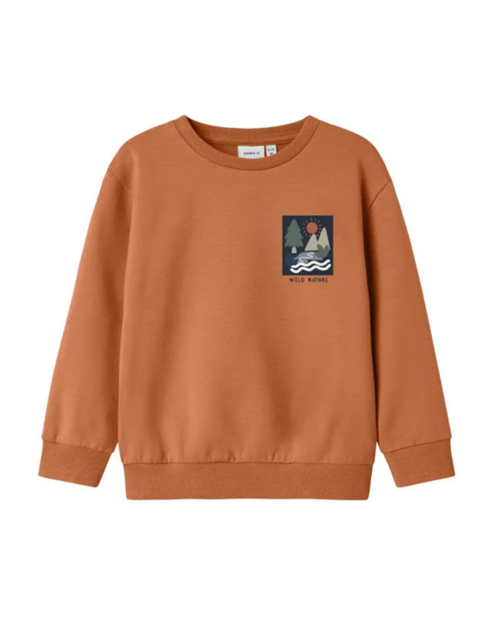 Name it NMMORAN LS NREG SWEAT BRU Autumn Leaf