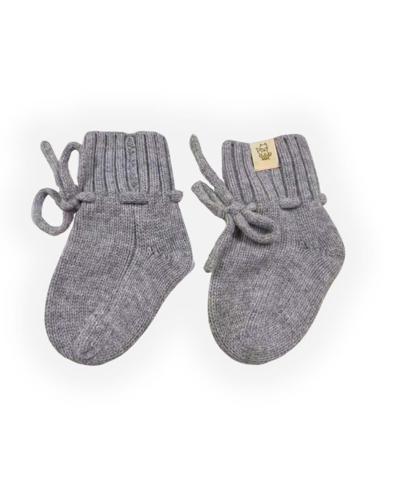 Moalie Merino & Cashmere Booties Stone Grey