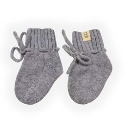 Moalie Merino & Cashmere Booties Stone Grey