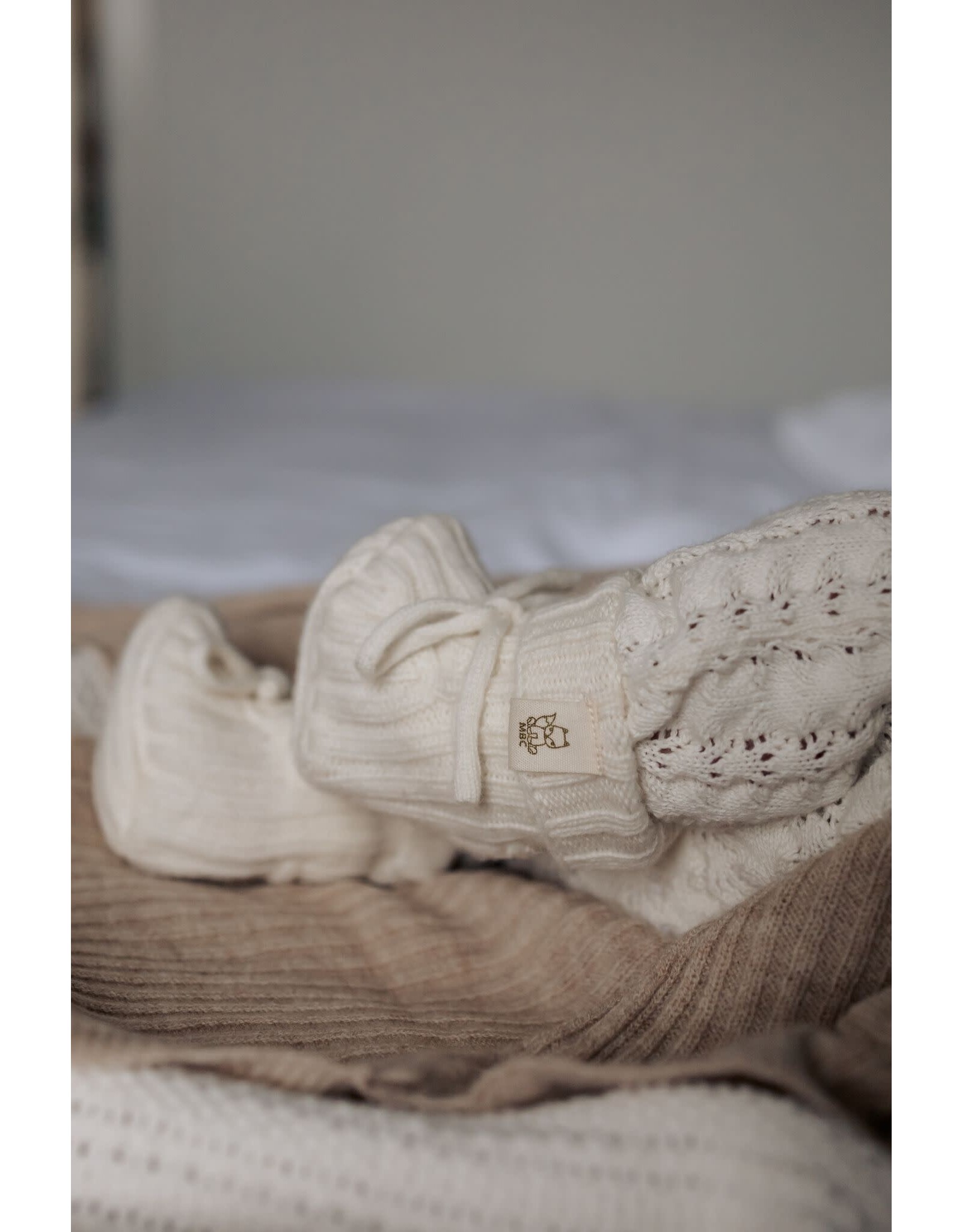 Moalie Newborn Merino/Cashmere Booties Cream