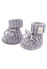 Moalie Newborn Merino/Cashmere Booties Stone grey