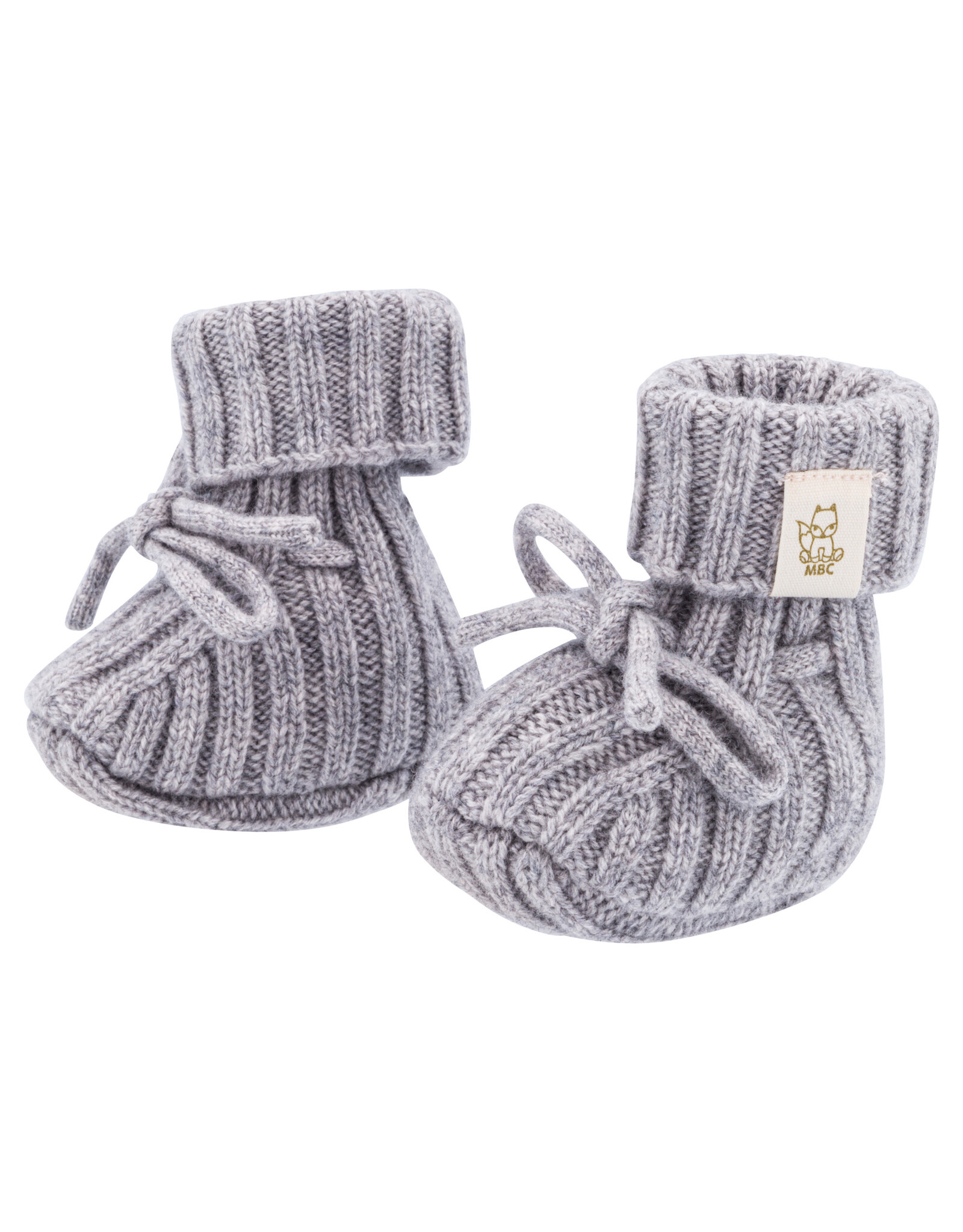 Moalie Newborn Merino/Cashmere Booties Stone grey