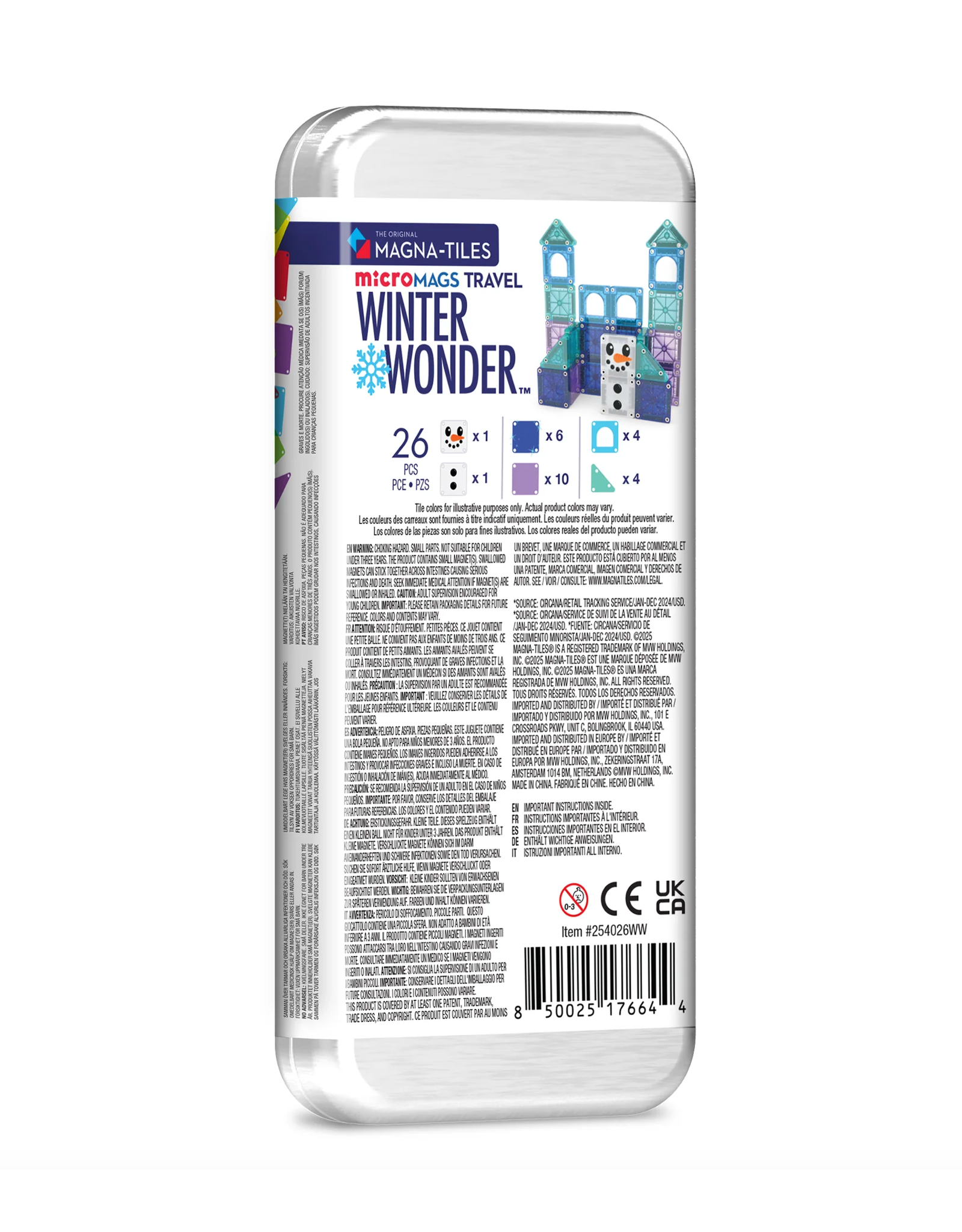 Magna-Tiles Magna Tiles Winter Wonder 26 piece travel set