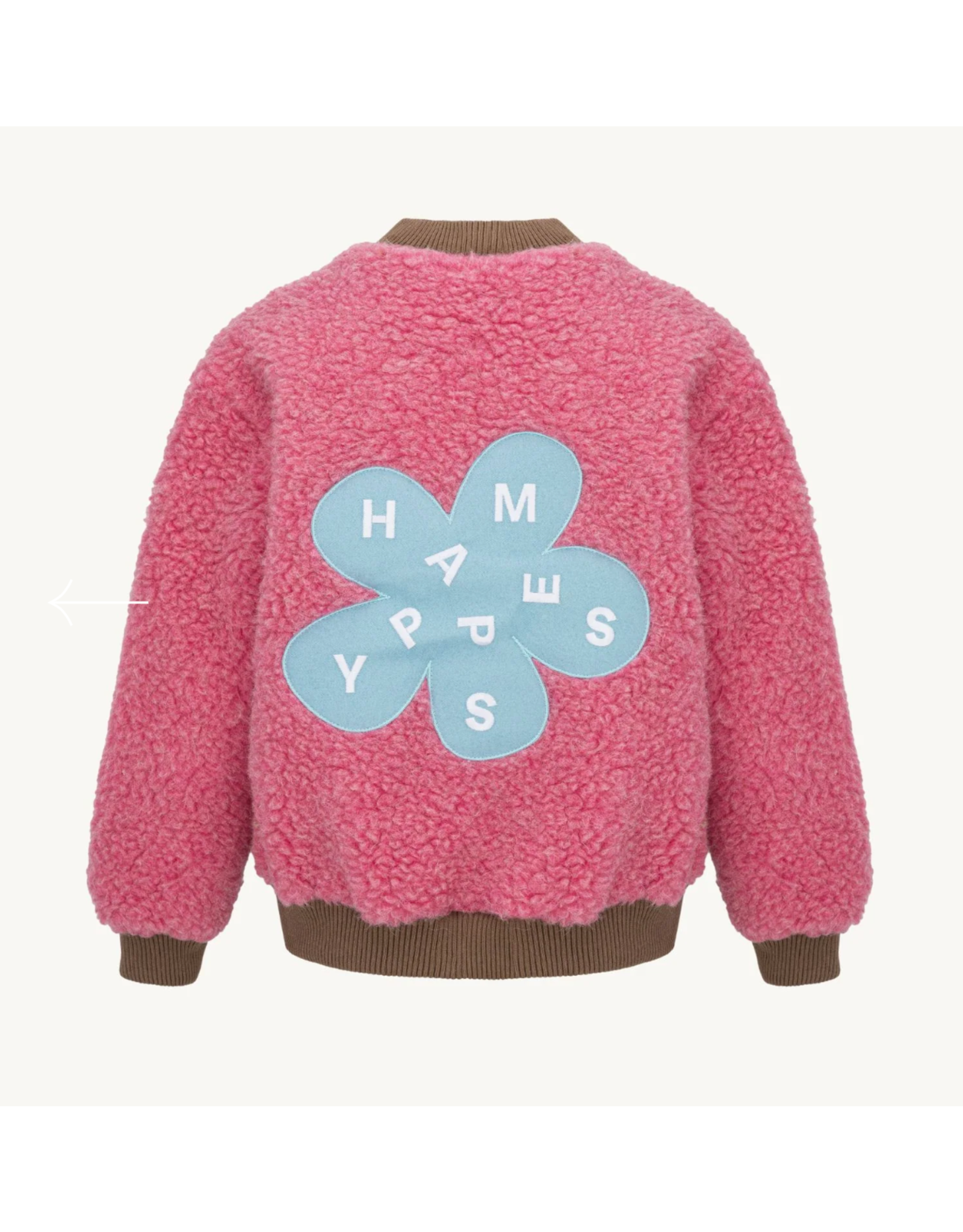 Happymess Merino bomber jacket dusty pink